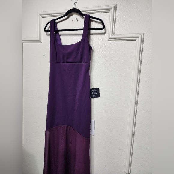 Lulus Sincerely Exemplary Purple Sleeveless Trumpet Hem Maxi Dress Wedding Party - Picture 7 of 8